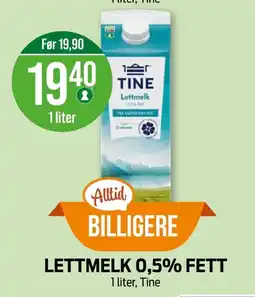 Kiwi TINE Lettmelk 0,5% fett tilbud