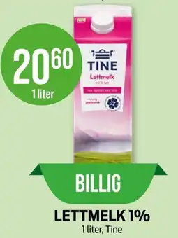Kiwi TINE Lettmelk 1% tilbud