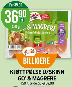 Kiwi GILDE Kjøttpølse u/skinn go' & magrere tilbud
