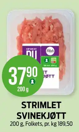 Kiwi FOLKETS Strimlet svinekjøtt tilbud