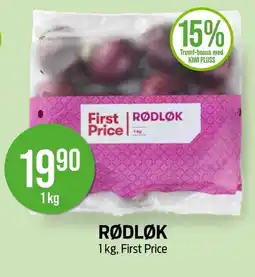 Kiwi FIRST PRICE Rødløk tilbud