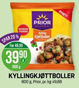 Kiwi PRIOR Kyllingkjøttboller tilbud
