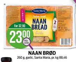 Kiwi SANTA MARIA Naan brød tilbud