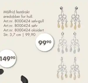 Målfrid festdrakt øredobber for hull