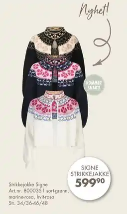 Sparkjøp SIGNE STRIKKEJAKKE tilbud