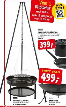 jem & fix TRIPOD BÅLPANNE tilbud