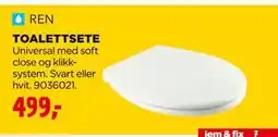 jem & fix TOALETTSETE tilbud
