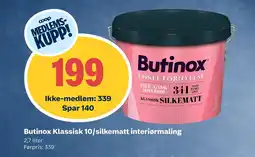 Coop Obs Butinox Klassisk 10/silkematt interiørmaling tilbud