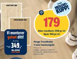 Coop Obs Pergo Trondheim 1-stav laminatgulv tilbud