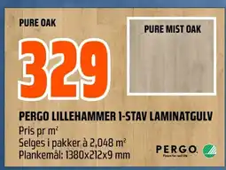 Coop Obs Pergo lillehammer 1-stav laminatgulv tilbud