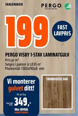 Coop Obs Pergo visby 1-stav laminatgulv tilbud