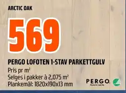 Coop Obs Pergo Lofoten 1-stav parkettgulv tilbud