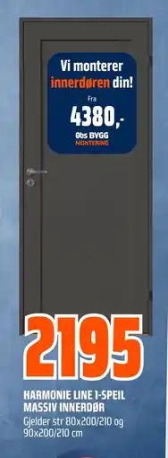 Coop Obs Harmonie line 1-speil massiv innerdør tilbud