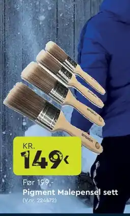 Mekk Pigment Malepensel sett tilbud