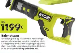 Mekk Ryobi Bajonettsag tilbud