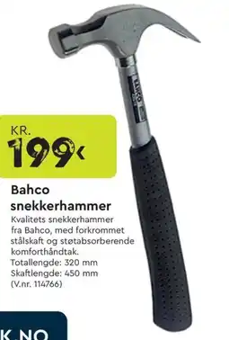 Mekk Bahco snekkerhammer tilbud