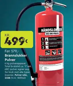 Mekk Brannslukker Pulver tilbud