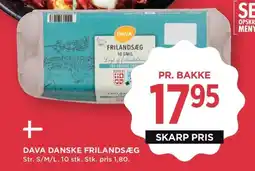 Meny DAVA Danske frilandsæg tilbud