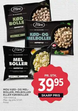 Meny MOU Kød- og mel- boller, melboller eller kødboller tilbud