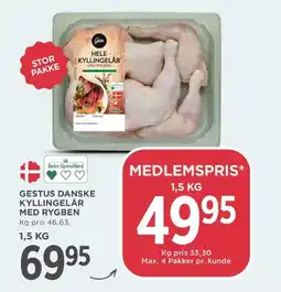 Meny GESTUS Danske kyllingelår med rygben tilbud