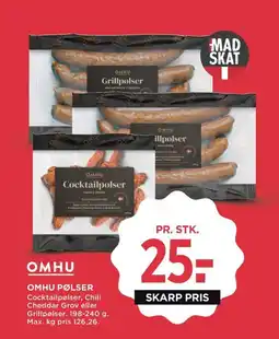 Meny OMHU Pølser tilbud