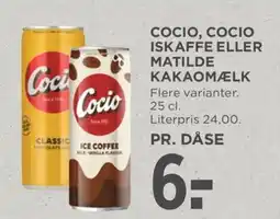Meny COCIO Cocio iskaffe eller matilde kakaomælk tilbud