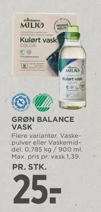 Meny Grøn balance vask tilbud