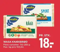 Meny WASA Knækbrød tilbud