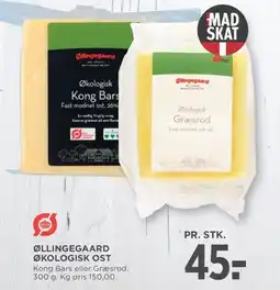 Meny ØLLINGEGAARD Økologisk ost tilbud