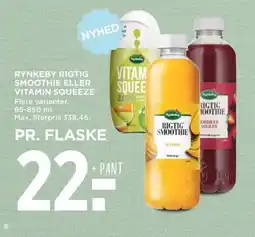 Meny RYNKEBY Rigtig smoothie eller vitamin squeeze tilbud