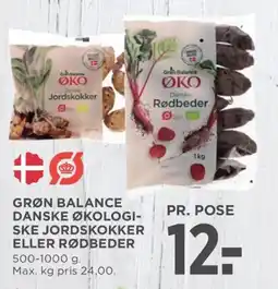 Meny GRØN BALANCE Danske økologi- ske jordskokker eller rødbeder tilbud