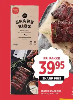 Meny GESTUS Spareribs tilbud