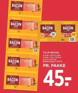 Meny TULIP Bacon tilbud