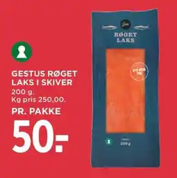 Meny GESTUS Røget laks i skiver tilbud
