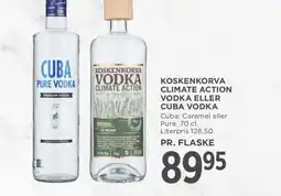 Meny Koskenkorva climate action vodka eller cuba vodka tilbud