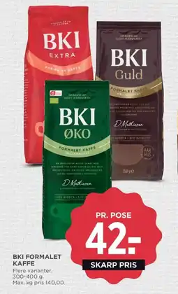 Meny BKI Formalet kaffe tilbud
