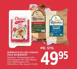 Meny Riberhus eller cheasy mild skæreost tilbud