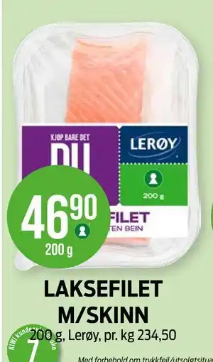 LAKSEFILET M/SKINN