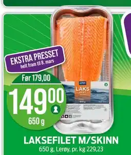 Kiwi LAKSEFILET M/SKINN tilbud