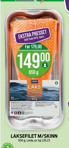 Kiwi LAKSEFILET M/SKINN tilbud