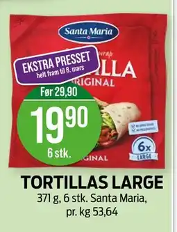 Kiwi TORTILLAS LARGE tilbud