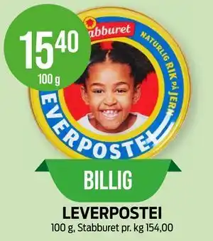 Kiwi LEVERPOSTEI tilbud
