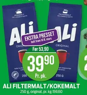 ALI FILTERMALT/KOKEMALT
