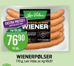 Kiwi WIENERPØLSER tilbud