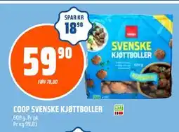 Coop Obs COOP SVENSKE KJØTTBOLLER tilbud