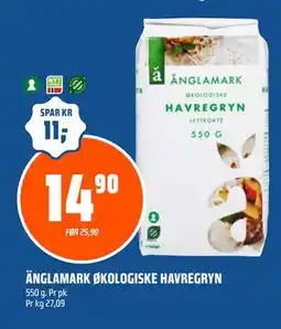 Coop Obs ÄNGLAMARK ØKOLOGISKE HAVREGRYN tilbud