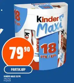 Coop Obs KINDER MAXI 18 PK tilbud