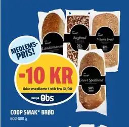 Coop Obs COOP SMAK* BRØD tilbud