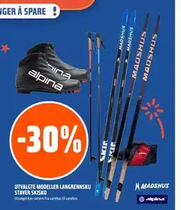 Coop Obs UTVALGTE MODELLER LANGRENNSKI/ STAVER SKISKO tilbud