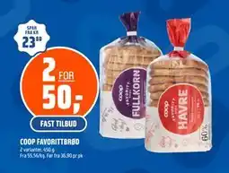 Coop Obs COOP FAVORITTBRØD tilbud